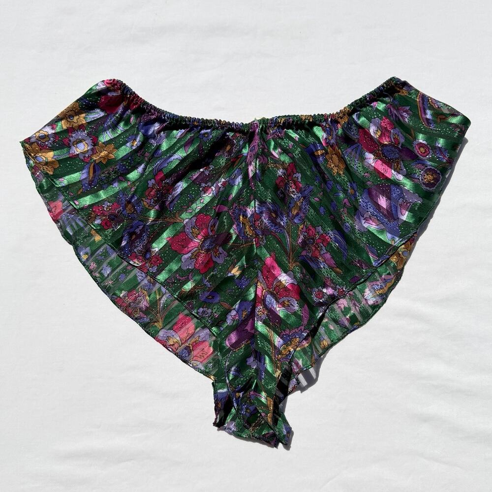 Vintage Victoria’s Secret Gold Label Satin Lingerie Bottoms Medium Green